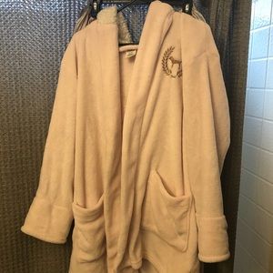 Baby pink robe.
